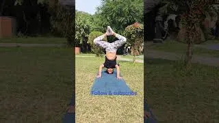 Thumbnail: pinch headstand to bakasan #yoga #pose #headstand #music #trending #rap #youtube #follow #subscribe