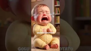 Thumbnail: Gaal Hain Bhature Jaise 🤤 Funny Foodie Baby Rhyme | Nanhe Sitare #Shorts