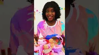 Thumbnail: Baby dolls are sleepy! 💤 Where to put all baby born dolls to sleep? Pretend to play #dolls #shorts
