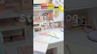 Thumbnail: Study vlog📝🍵🎧 #study #shorts #shortvideo #shortsfeed #studyvlog #aesthetic #cute #stationery