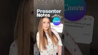 Thumbnail: New Update to Canva Presentation Notes 🔥 #canvatutorial