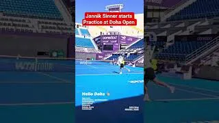 Thumbnail: Sinner Starts Practice at Doha Open 2026 #shorts #sinner #tennis #janniksinner #doha