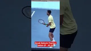 Thumbnail: Novak Djokovic Practice before QF at AO 26 #ao2026 #djokovic #novakdjokovic #australianopen