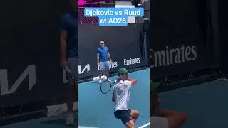 Thumbnail: Djokovic vs Ruud Practice at AO 2026 #ao2026 #ao #australianopen #djokovic #novakdjokovic