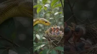 Thumbnail: Snake Attack on bird nest #animals #snake #shorts