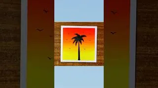 Thumbnail: Easy sunset painting - Nature painting