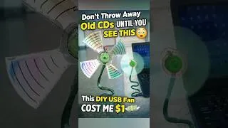 Thumbnail: I Turned Scrap into a USB Fan✨ Trash 💿→ Tech💸