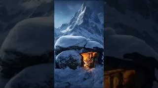 Thumbnail: Stone Shelters and Survival in a Snowstorm #camping #survival #bushcraft