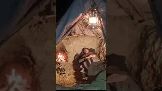 Thumbnail: A quiet night at the Bushcraft Shelter🏕🔥🍵 #camping #bushcraft #survivalshelter #asmr
