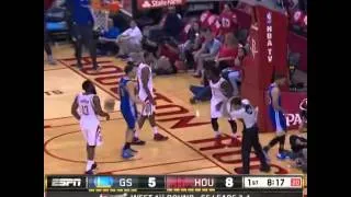 Thumbnail: Steph Curry celebrates his first points back by accidentally punching a ref in the face