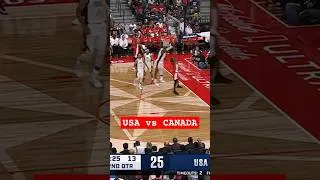 Thumbnail: LeBron James block leads to Devin Booker three points | USA vs Canada July 10 2024 #usabmnt #shorts
