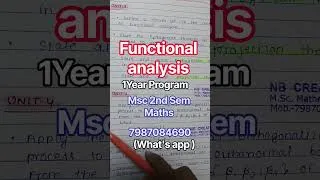 Thumbnail: Functional analysis Important Questions Msc 2nd Semester Mathematics NEP One year program ||