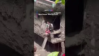 Thumbnail: WATCH: Family Trapped Inside Nepal’s Viral ‘Blue House’ Rescued | #shorts