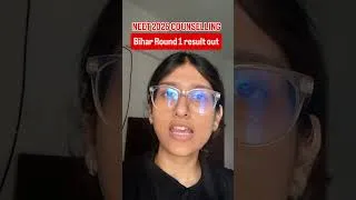 Thumbnail: Bihar NEET 2026 Counselling Round 1 Results Out ! #neet2026 #neetcounselling
