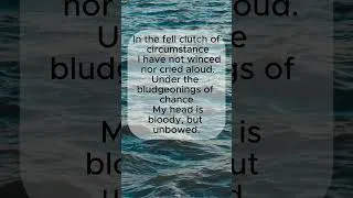 Thumbnail: Invictus by William Ernest Henley#poem #poetrystatus #learnenglish