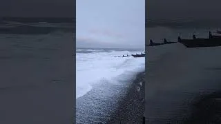 Thumbnail: Bit lively at Sheringham #sea #waves #windy  #newyearsday