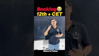 Thumbnail: Backlog ho gaya 😭 12th + CET #cet #boards #12thboards #mhtcet