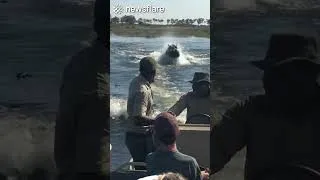 Thumbnail: Angry Hippo CHASES Tourists In Boat