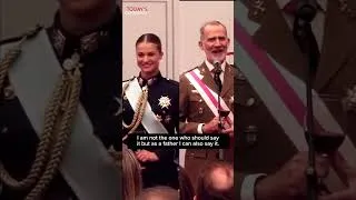 Thumbnail: King Felipe's words made Princess Leonor blush