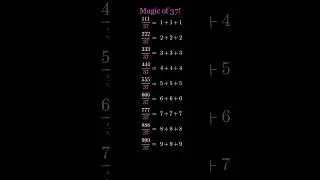 Thumbnail: #maths #mathematics Magical Number 37