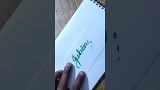 Thumbnail: Jubin name in calligraphy writing#letteringart #calligraphy #calligraphy