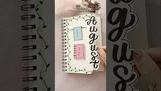 Thumbnail: August Bujo Setup 🌱 Vertical Lettering Layout #nhuandaocalligraphy