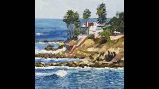 Thumbnail: Coastal Oil Painting  | Ocean Cliffs Come to Life #art #painting