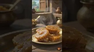 Thumbnail: Date Palm Jaggery Pitha 🥞🌴 | Traditional Bengali Winter Recipe | Ghibli Inspired Village Cooking 🌿✨