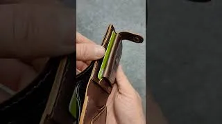 Thumbnail: Crafting an Italian Leather Wallet: Red Edition | Leather wallet pattern