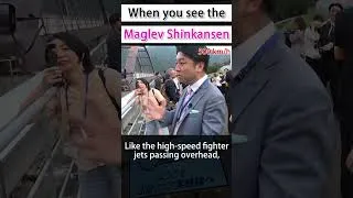 Thumbnail: How would people react when they first see Japan's Maglev Shinkansen? #shorts