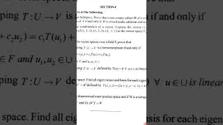 Thumbnail: B.Sc-VI Sem Mathematics Linear Algebra #questionpaper2024 #gulbargauniversity #nep