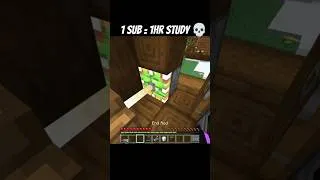 Thumbnail: 1 sub = 1hr study 💀 #shorts #minecraft