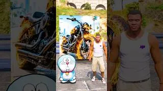 Thumbnail: GTA 5 : Franklin & Doraemon🤣 Found Ghost Rider Bike 🔥 Full Fun #bommalu #gta5telugu #gta5shorts
