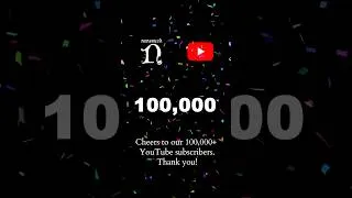 Thumbnail: Cheers to our 100,000+ YouTube subscribers. Thank you! #shorts