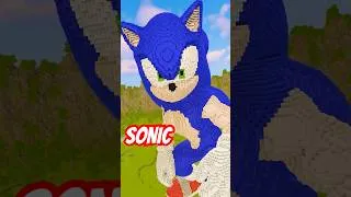 Thumbnail: I Built a BUFF SONIC in Minecraft! 💪⚡️