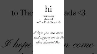 Thumbnail: please follow me in the next channel thx