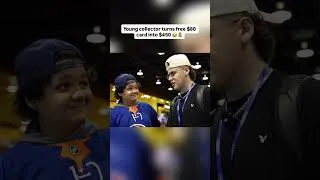 Thumbnail: Kid makes insane trades with free card 😂🤯 #sportscards #tradingcards #cards