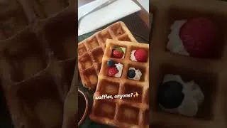 Thumbnail: having waffle ai fun 🧇✨ #foodie #asmr #asmrsounds #aivideo #aishorts #waffle #food