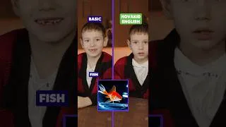 Thumbnail: Stop Saying “Fish”! 🐟 | Basic vs Novakid English #shorts