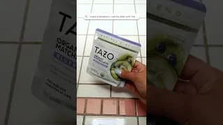 Thumbnail: making a blueberry matcha latte with Tazo Teas 💙 (so delicious)