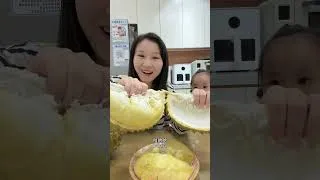 Thumbnail: When durian says “ahh,” it’s ready! (੭ˊᵕˋ)੭*ଘ  #babygirl #babychoice #food #babyeating
