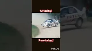 Thumbnail: Pure talent! Rallye car in control! #racing #rally #rallycar #rallye #talent #misubishi #automobile