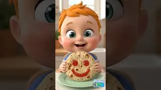 Thumbnail: Baby Makes a Cute Smiley Chapati Sandwich! 😋🥪 | Baby Cartoon Kids Songs #shorts