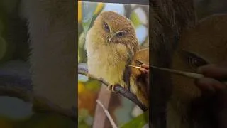 Thumbnail: Painting a Owl #painting #oilpaints #art