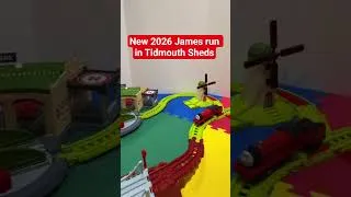 Thumbnail: New 2026 motorized James run in the New Tidmouth Sheds Set #thomasandfriends #train #thomas