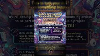 Thumbnail: We’re looking for the next wave of recording artists! #octoartsmusicgroup #opmmusic