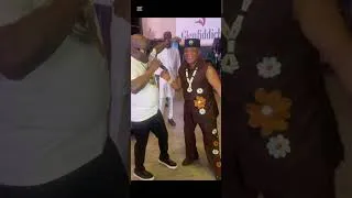 Thumbnail: Bright Chimezie and Sir Shina Peters sharing an exciting moment.