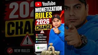 Thumbnail: YouTube ने Monetization Rules 2026 #shorts