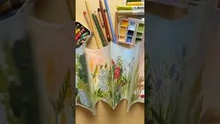 Thumbnail: ZIG ZAG SKETCHBOOK🌼 #diyart #zigzagsketchbook #accordionssketchbook #sketchingflowers