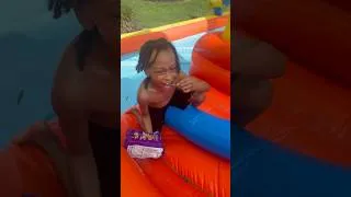 Thumbnail: Dad catches kids eating blue takis off waterpark #shorts